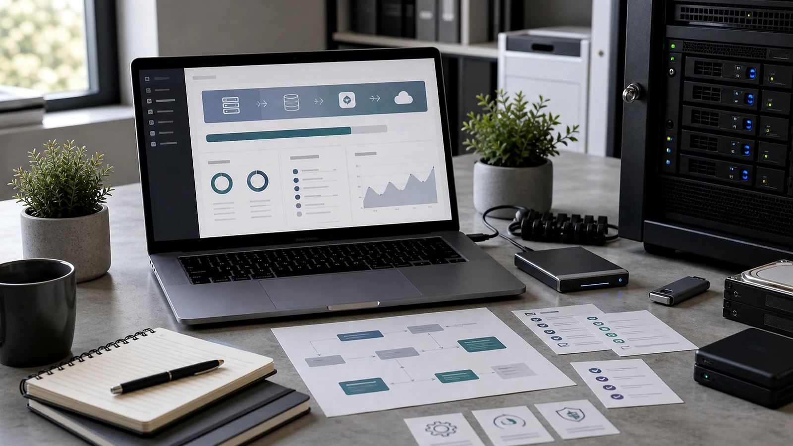 Bloc visuel premium illustrant analytics prédictif IA site web dans une méthode de projet web