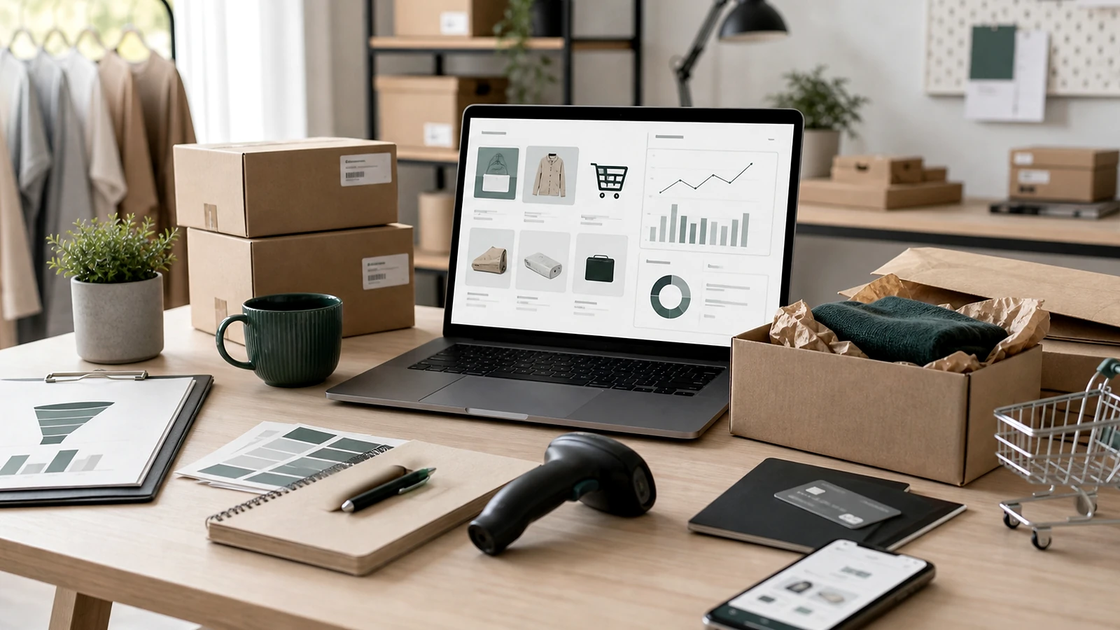 Bloc visuel premium illustrant site WordPress en application mobile dans une méthode de projet web