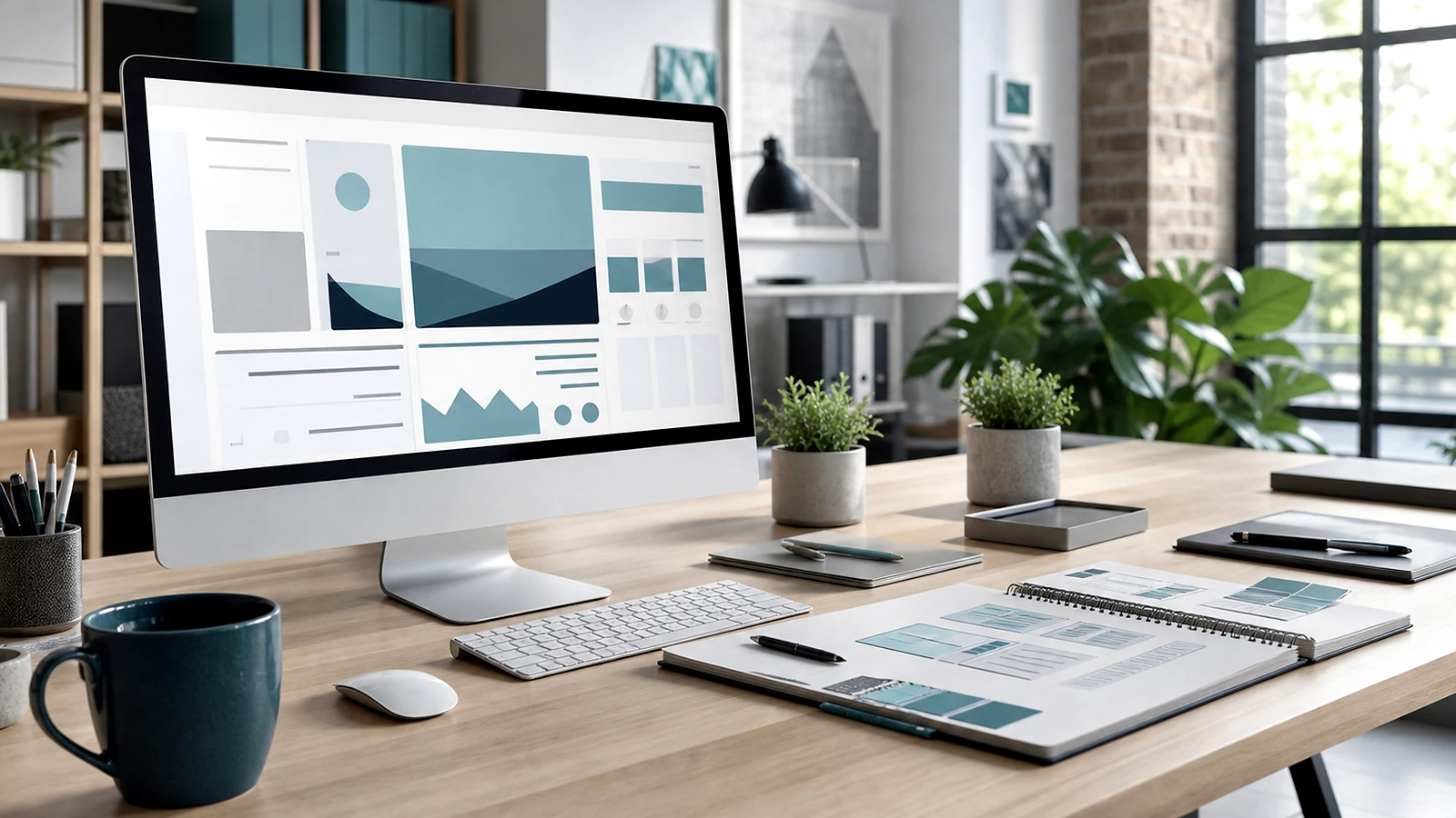 Bloc visuel premium illustrant WordPress PrestaShop IA dans une méthode de projet web